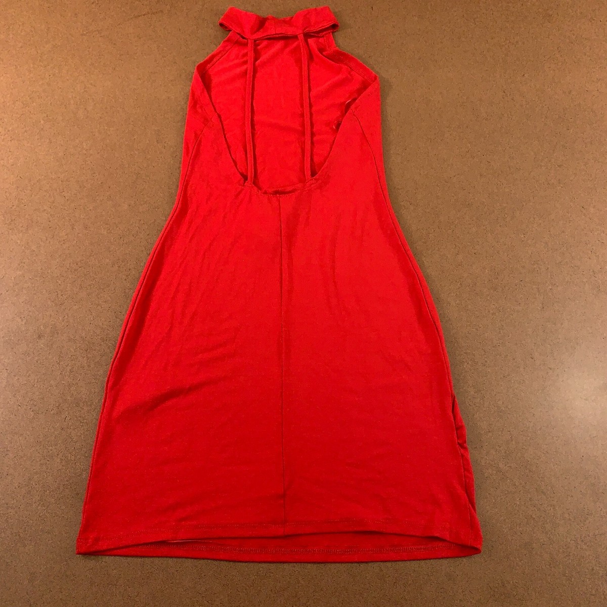 urban outfitters red denim dress UO Bryan Bow-Back Pleated Denim Mini Dress