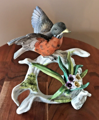 その他 lobin Vintage Lefton Robin Bird Porcelain Figurine KW440 Japan 4.75