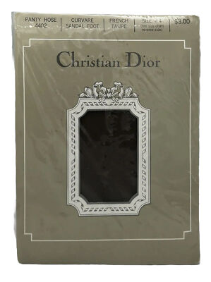 Christian Dior Panty Hose 4400 Curvare Sandal Foot Size #4 French Taupe Nylon