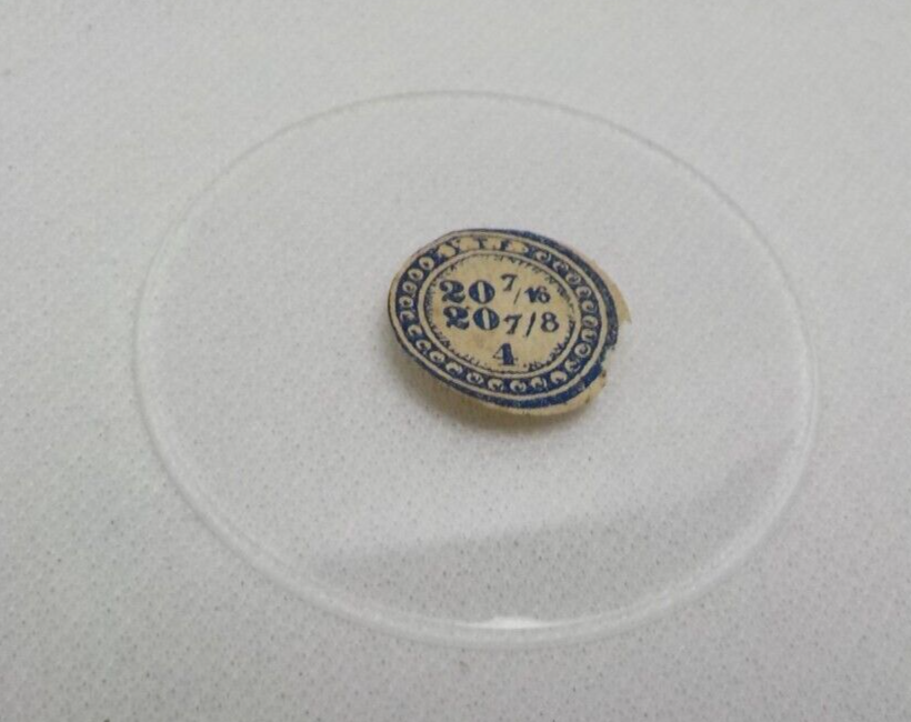 THICK GLASS POCKET WATCH CRYSTAL NEW OLD STOCK SIZE 20 7/16 REPLACEMENT