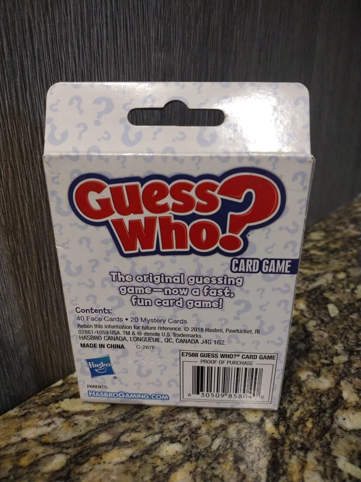 Hasbro Gaming ¿Adivina quién? Juego de Cartas Adivinar Edades 5 en adelante Nuevo EN STOCK Foto 2 de 2