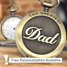 Greatest Dad Pocket Watch - Gift for Father  s Day, Birthday, or Christmas