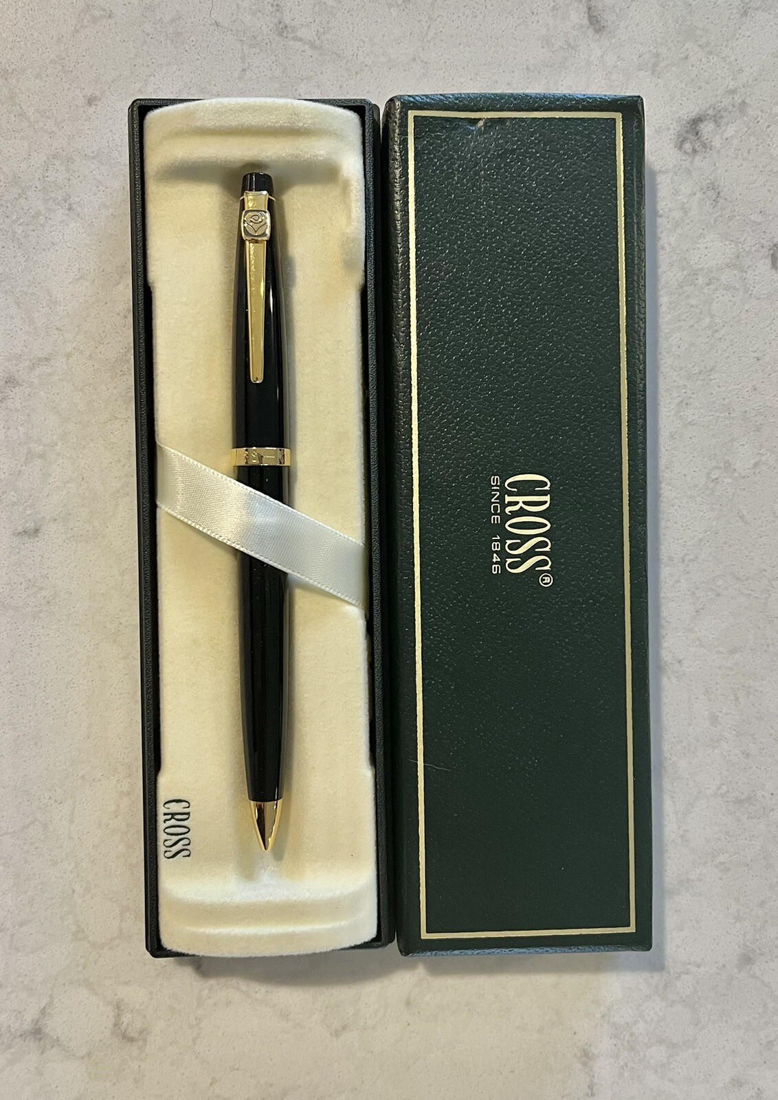 Cross Mechanical Pencil Black Gold Vintage in Original Box eBay