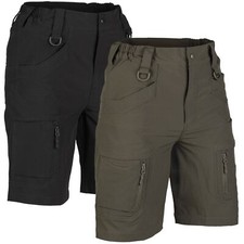 Mil-Tec Assault Shorts Elasticizzato Uomo Bermuda Cargo Army Pantaloni Corti Ranger