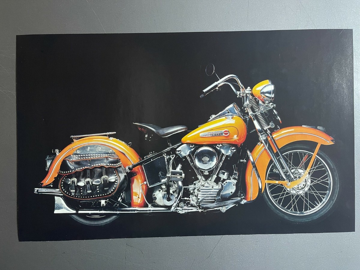 1947 Harley Davidson FL Motorcycle Picture / Print - RARE