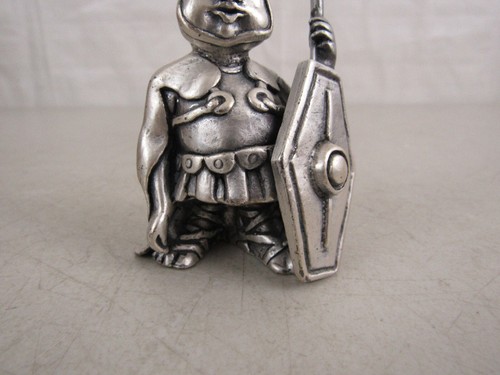 Peltro Pewter Roman-Gladiator-Soldier-Warrior-4" Tall-Made In Italy - Picture 3 of 9