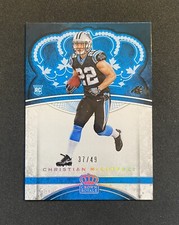 Christian McCaffrey 2017 Panini Preferred Crown Royale Platinum Rookie /49