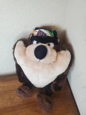Vintage 1989 Looney Tunes 11” TAZ Tasmanian Devil Plush Toy 24K Mighty Star