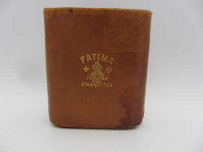 Vtg Leather Fatima Turkish Blend Cigarette Case  Feb, 21 1913 Boston Rare!