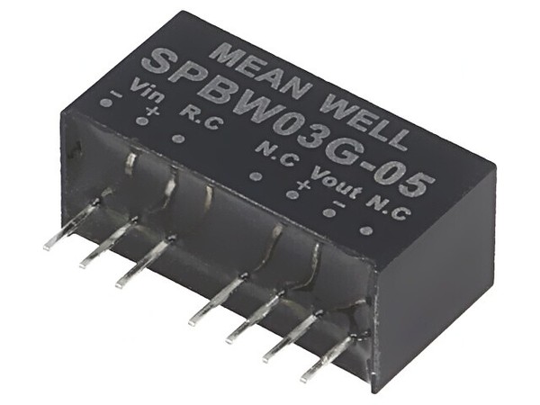 SPBW03G-05 Wandler: Dc/Dc 3W Ueing: 18-75V 5VDC Iausg: 0-600Ma SIP8 4,8G Mean WE-image