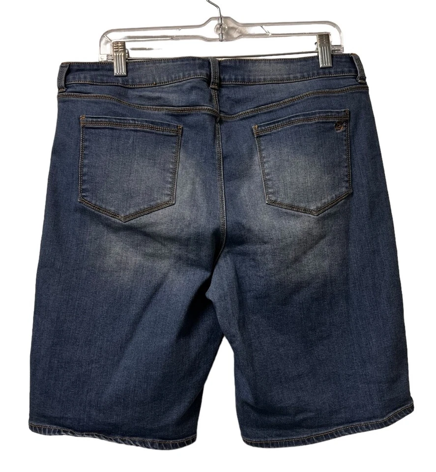 Pantalones Cortos Para Mujer Susan Graver Talla 16 Azul Denim Playa Viaje Clásico Ciudad Informal Foto 2 de 4