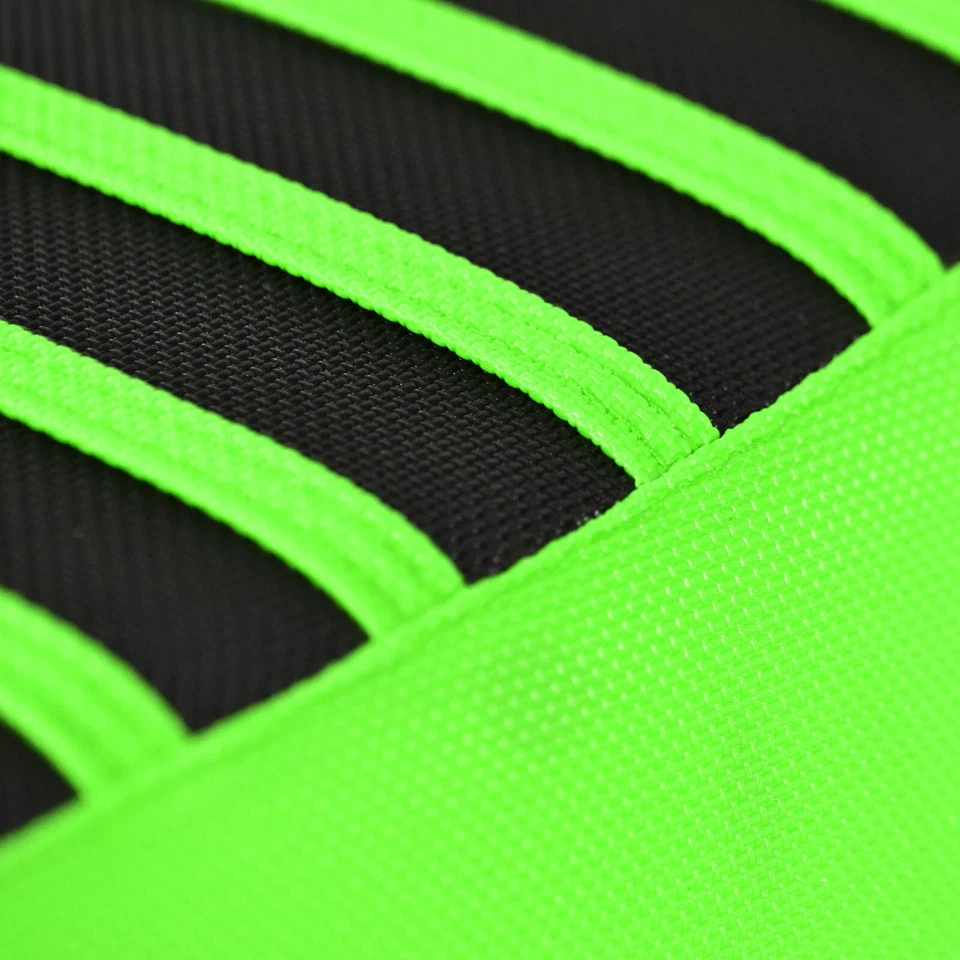 2001-2013 KAWASAKI KX 85 Seat Cover NEON FLO GREEN / BLACK / FLO GREEN RIB - #63 - Image 3 of 4