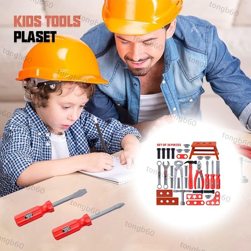 38/39/42tlg Werkzeugkoffer Spielwerkzeug|Werkzeugkasten Kinder|Mit Schraubendreh - Bild 5 von 14