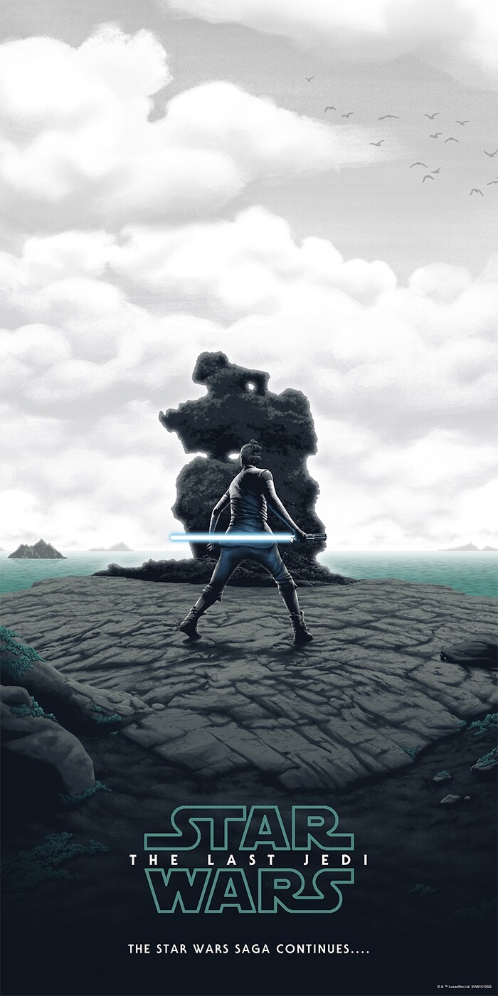 The Last Jedi Limited Edition Star Wars Screen Print by Florey - NT Mondo