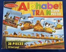 Melissa  Doug Alphabet Train Floor Puzzle 10 Feet Long Animal