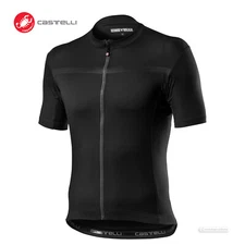 Castelli CLASSIFICA Short Sleeve Full Zip Cycling Jersey : LIGHT BLACK