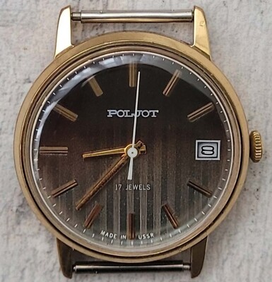 Vergoldete Uhr Poljot UdSSR