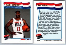 1991 NBA Hoops #580, Karl Malone, Utah Jazz, 1992 Team USA, The Dream Team
