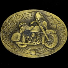 Harley-Davidson FLH Chopper Vet Motorcycle Biker Gift 70s NOS Vtg Belt Buckle