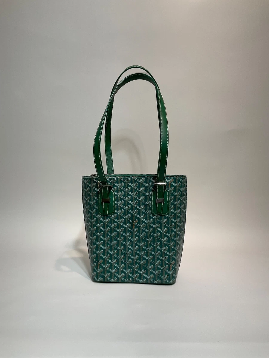 Goyard Green Monogram Mini Tote Bag