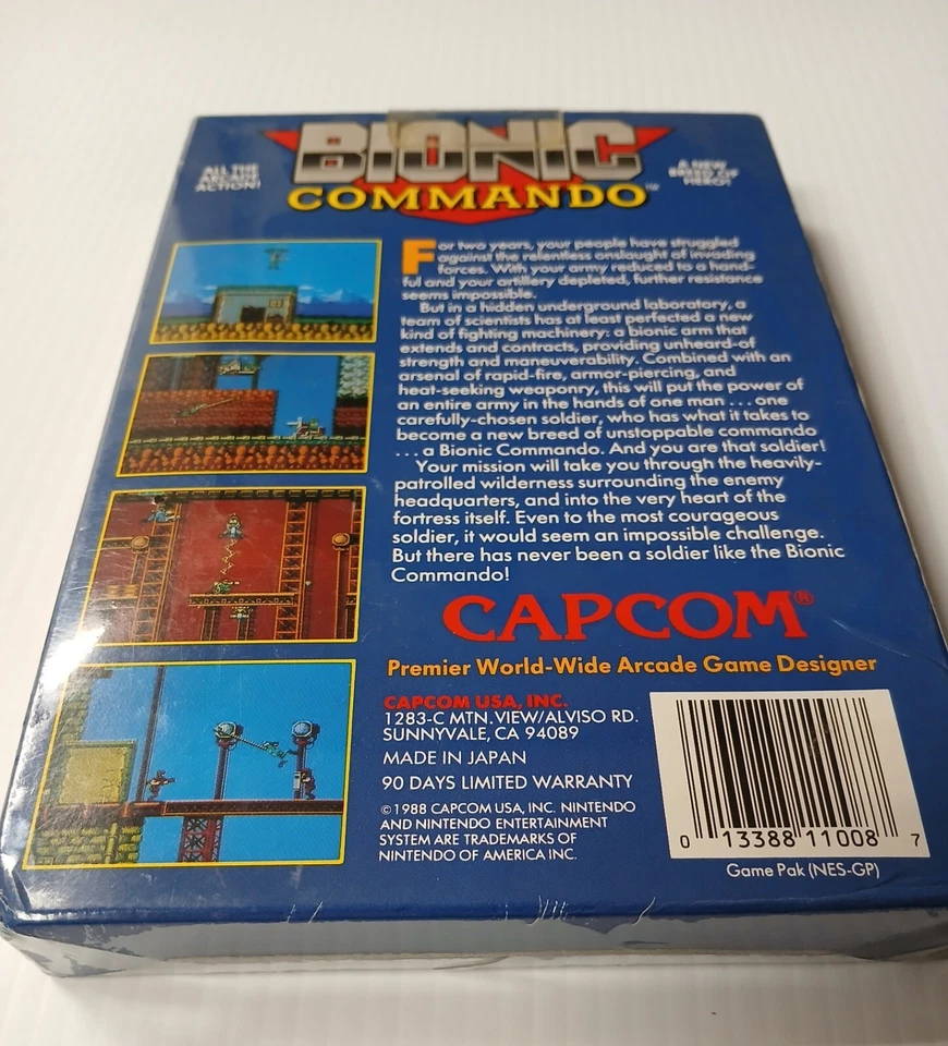 Bionic Commando 1988 Nes Nintendo N*O*S* Game Sealed/UN-OPENED ORIGINAL WRAP - Image 3 of 4