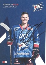 ZACH SOLOW-EISHOCKEY-USA-ADLER MANNHEIM-AUTOGRAMMKARTE-NEU