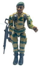 G I Joe  1982 Straight Arm STALKER figure w  weapon- new O ring - read