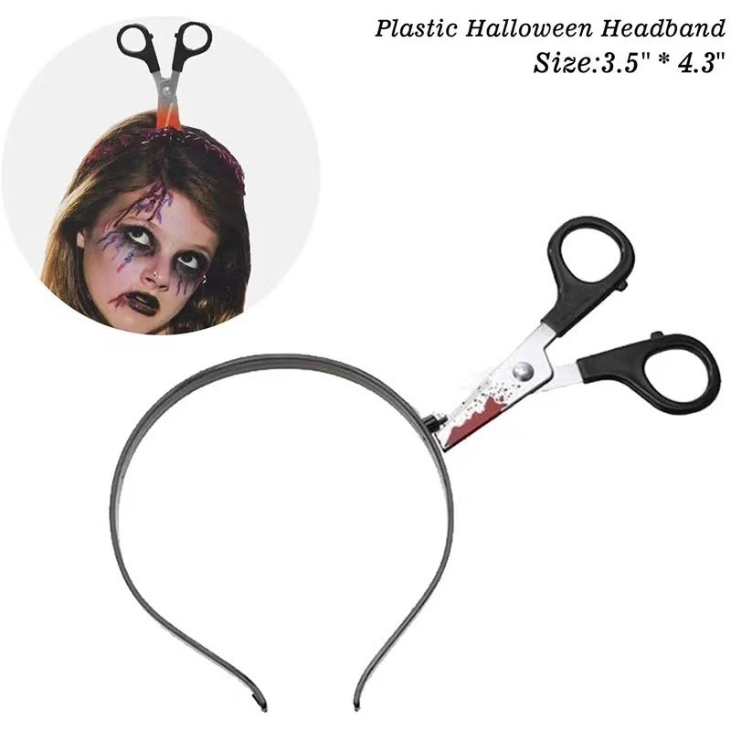 Halloween Bloody Weapon Headband Prop Axe Saw Knife Cosplay Costume Horror Wear
