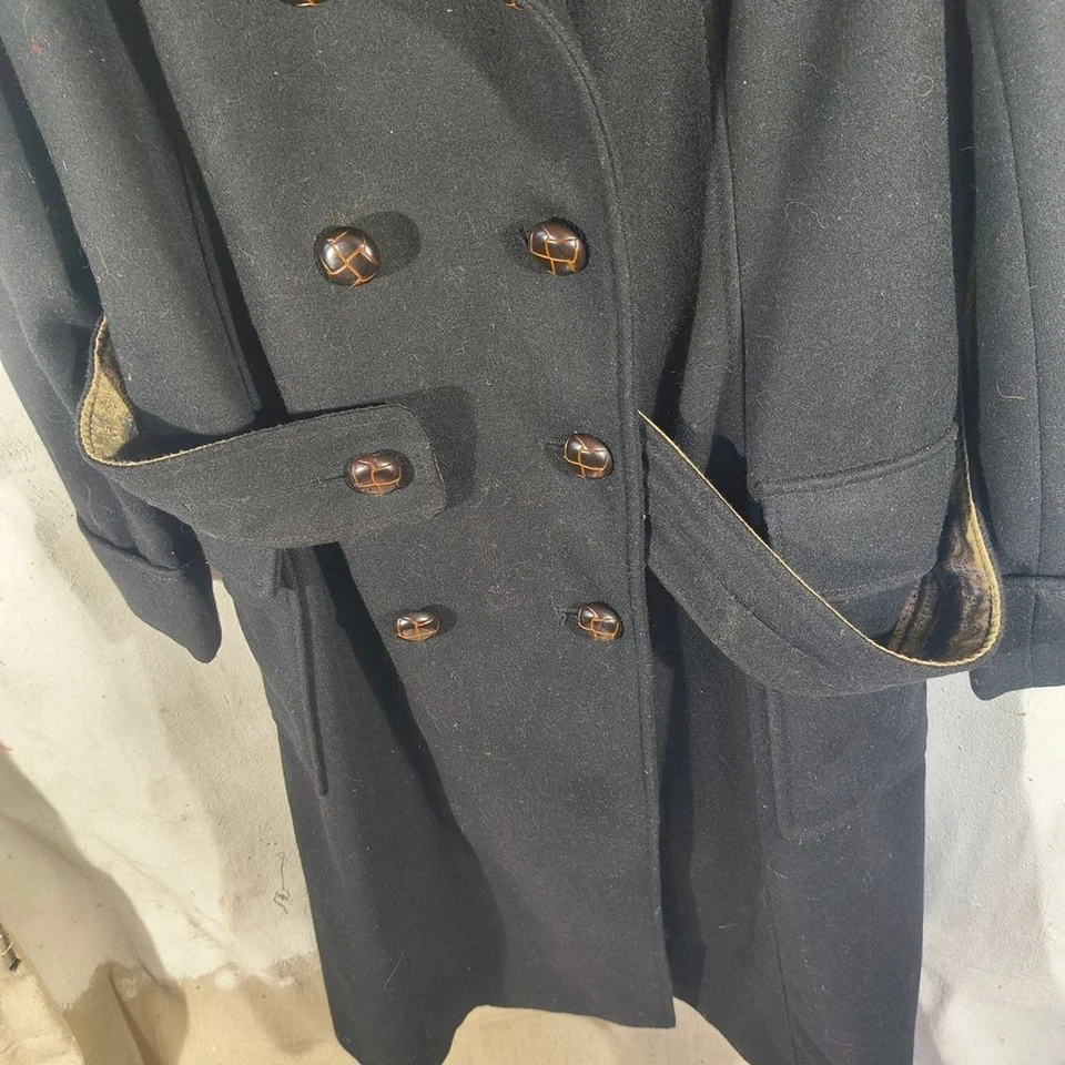 Abrigo Top Converse One Star Para Mujer Talla Grande Largo Completo Negro Doble Pecho Foto 4 de 4