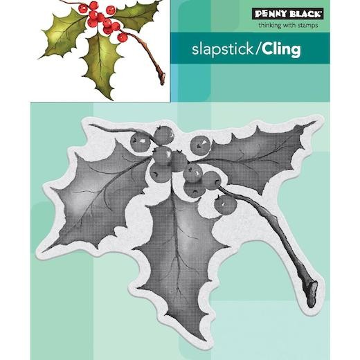 Penny Black Cling Rubber Stamp - Holly Sprig 40-578