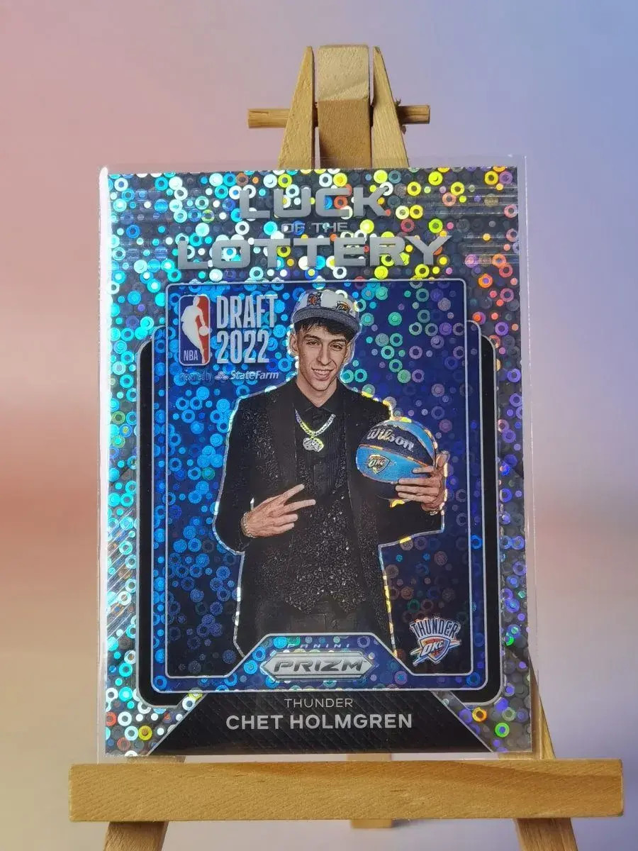 2022-23 Panini Prizm CHET HOLMGREN Luck of the Lottery Fast Break Prizm RC-17