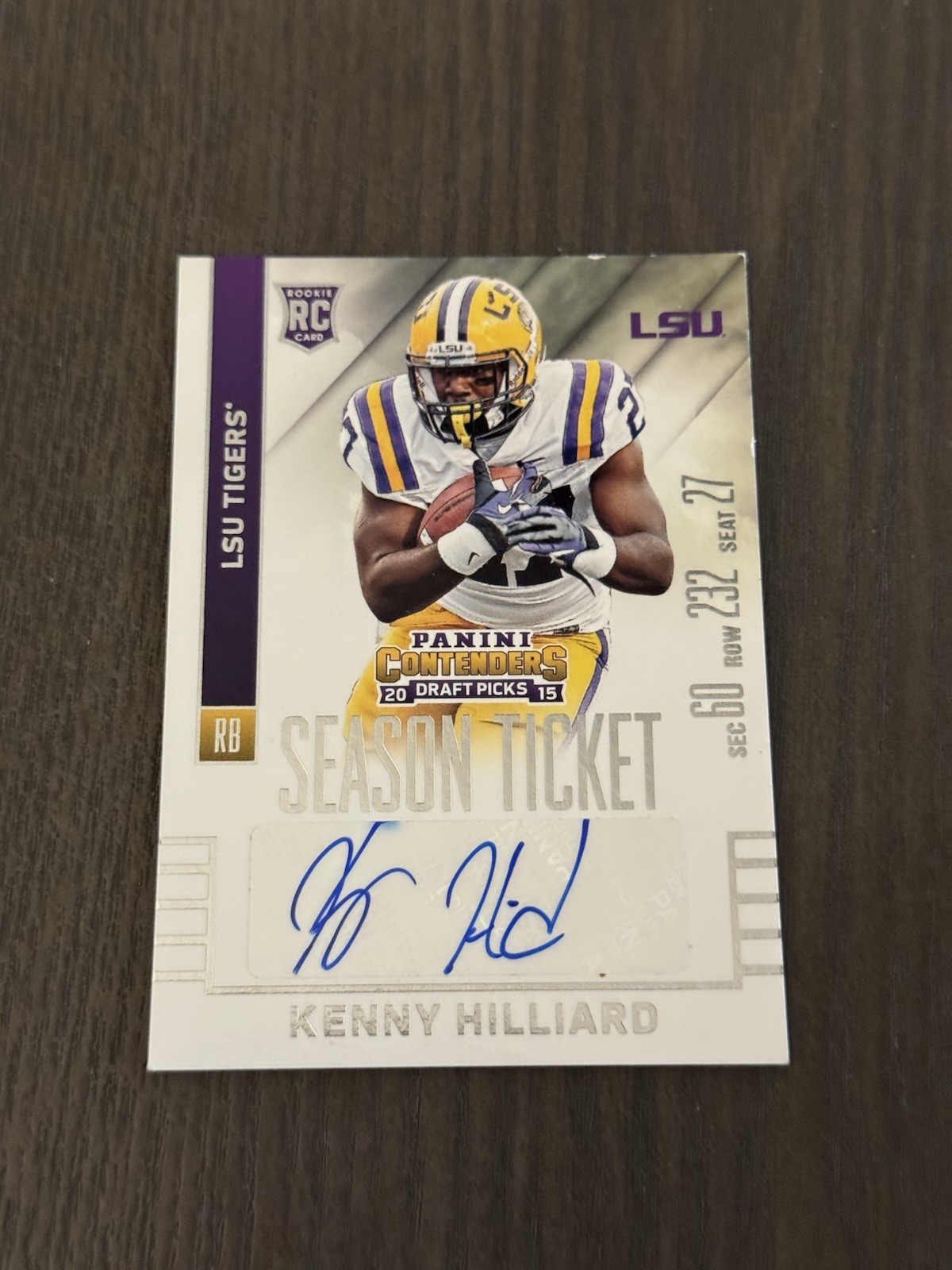 Kenny Hilliard Panini Contenders Draft Picks #263 Autograph