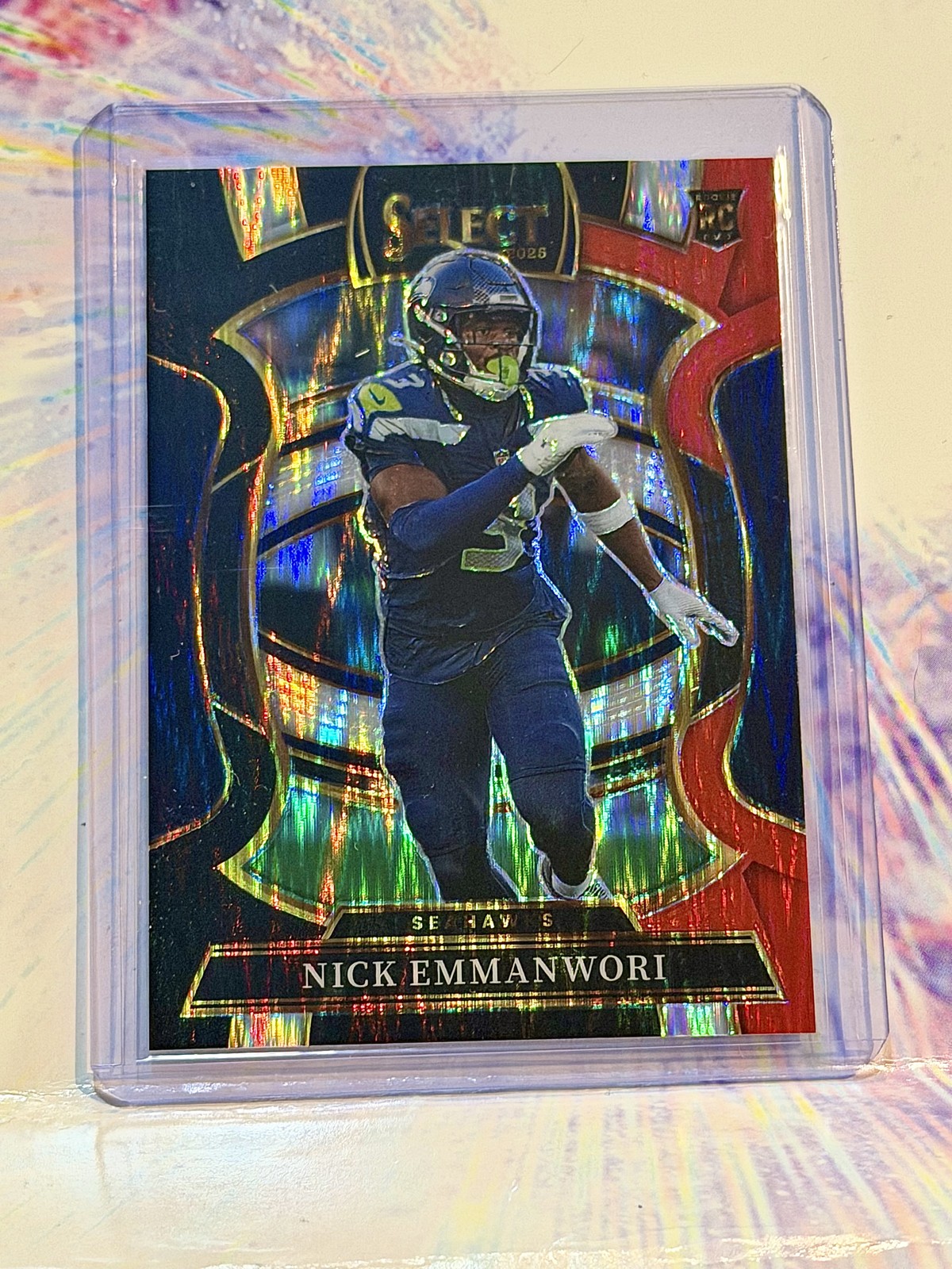 2025 Panini Select Concourse - Nick Emmanwori #15 Black & Red Shock Prizm (RC)
