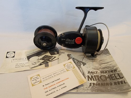 Mulinello acqua salata Garcia Mitchell 302 vintage - bobina extra - manuale e documenti inclusi