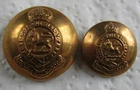 2x British Army:"1st ROYAL DRAGOONS BRASS BUTTONS" (24mm-18mm, WW1-WW2 Period)