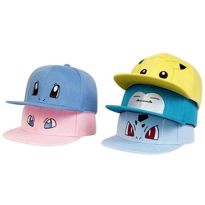 Pokemon Pikachu Squirtle Charmander Embroidery Baseball Cap Anime Adjustable Hat