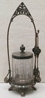 Vintage Rogers Smith #129 Silver Plate Pickle Castor With Tongs & Glass Insert — photo 1