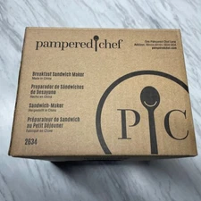 Pampered Chef Breakfast Sandwich Maker Ceramic Egg Cooker #2634