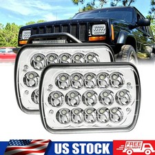 Pair 5x7 7x6 Led Headlight For 1986-1995 Jeep Wrangler Yj 1984-2001 Cherokee Xj Pair 5x7 7x6 Led Headlight For 1986-1995 Jeep Wrangler Yj 1984-2001 Cherokee Xj