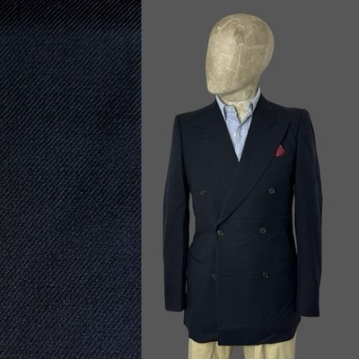 Corneliani Anzug Sakko Blazer 38 L dunkelblau marine zweireihig reine Wolle Italy
