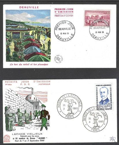FRANCE Nice Selection of 5 Different First Day Covers  (Dec 622)