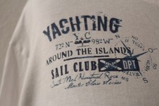 Atlas for Men: T-Shirt Sport Yachting   3XL - weiß mit blauem Schriftzeichen