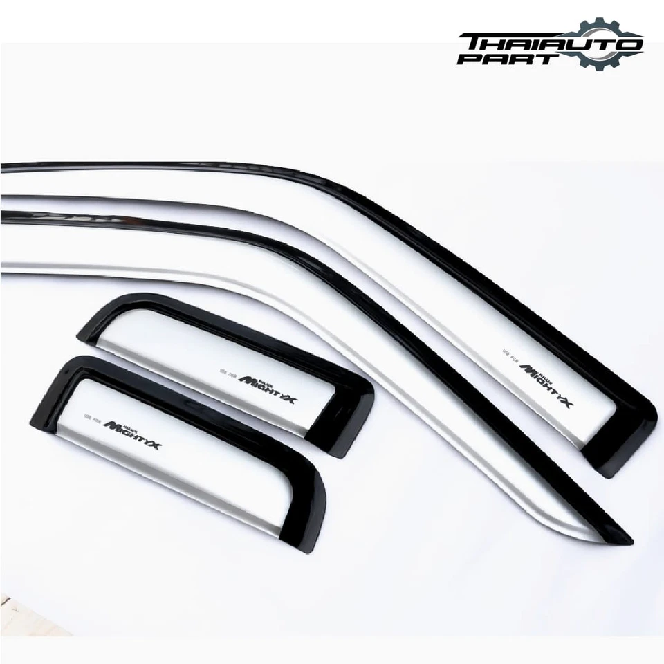 Protector de ventana para visera de lluvia protector de aire plateado para camioneta Toyota Hilux Mk3 1989-1997 Foto 3 de 4