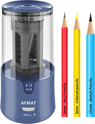 AFMAT Pencil Sharpener, Electric Pencil Sharpener for Colored Pencils, Auto Stop