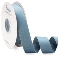 Light Dusty Blue Velvet Ribbon Double Faced 1 Inch 10-Yard Spool Light Dusty ...