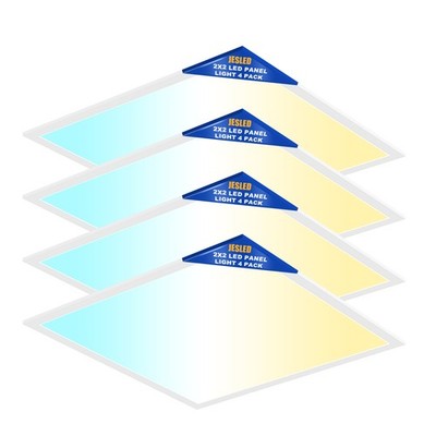 4Pc LED Flat Panel Light 40W Dimmable 2x2 Drop Ceiling Commercial Lights Fixture