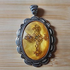 Large Cross Pendant Religious Jewelry Supplies Craftng Findings