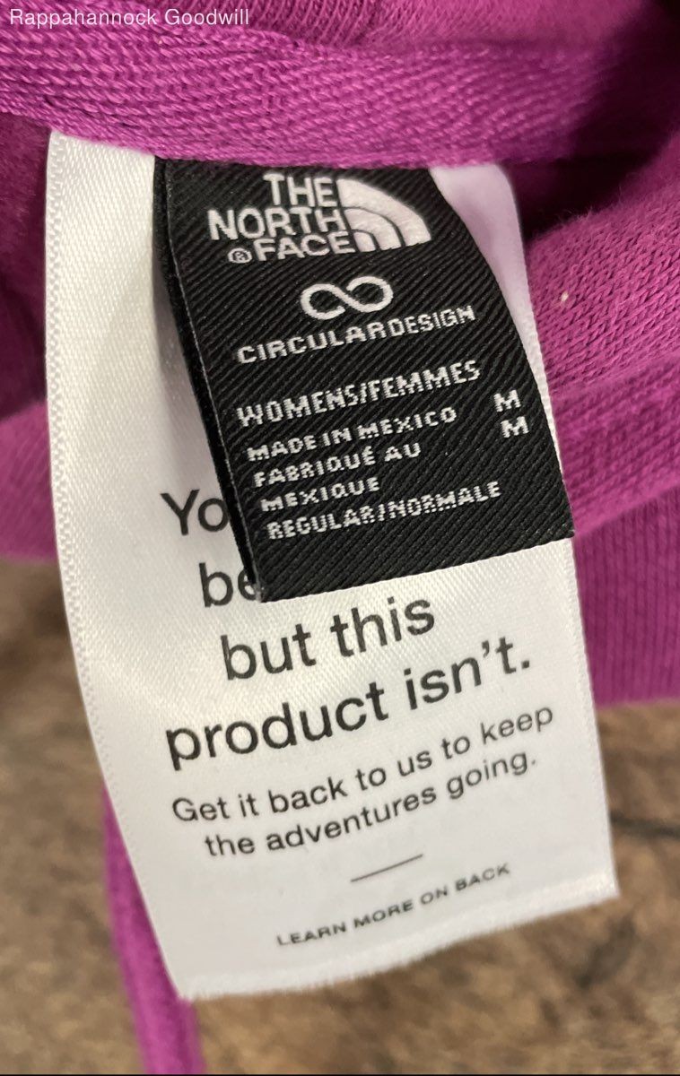 The North Face Women's Pink Hoodie Camo Box Logo Pullover Circular Design Sz M thumbnail 3