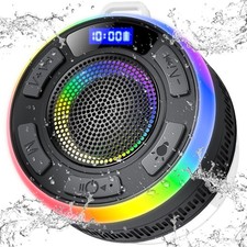 Shower Bluetooth Speaker IPX7 Waterproof, Portable Bluetooth Speakers with Su...