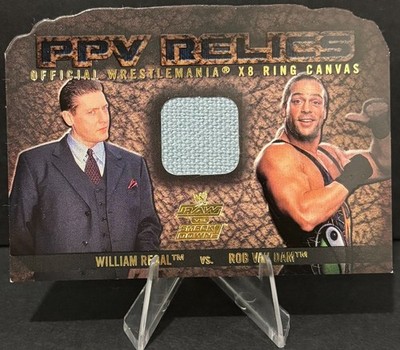 2002 Fleer WWE Wrestlemania 18 Rob Van Dam William Regal PPV Relic Ring Canvas
